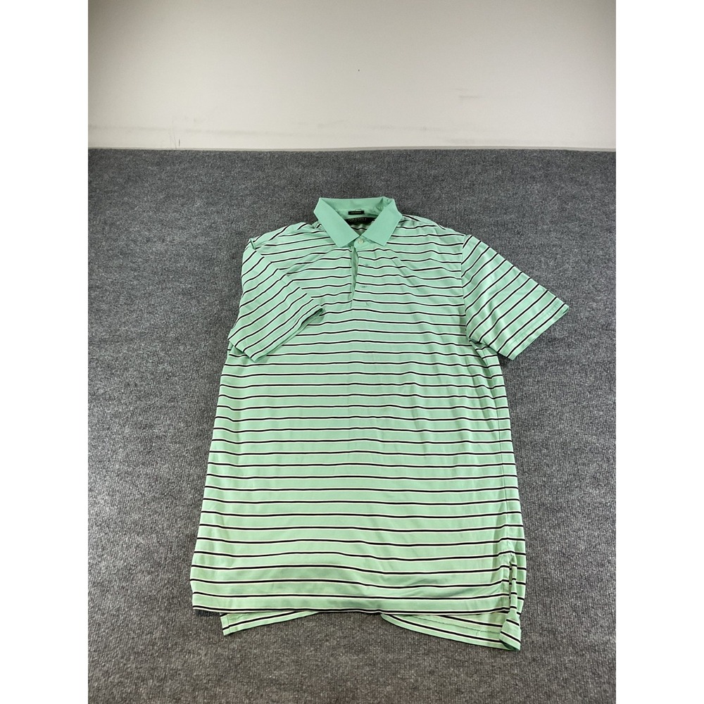 Polo Ralph Lauren Golf Performance Polo Shirt Men's Medium Green Striped Short S